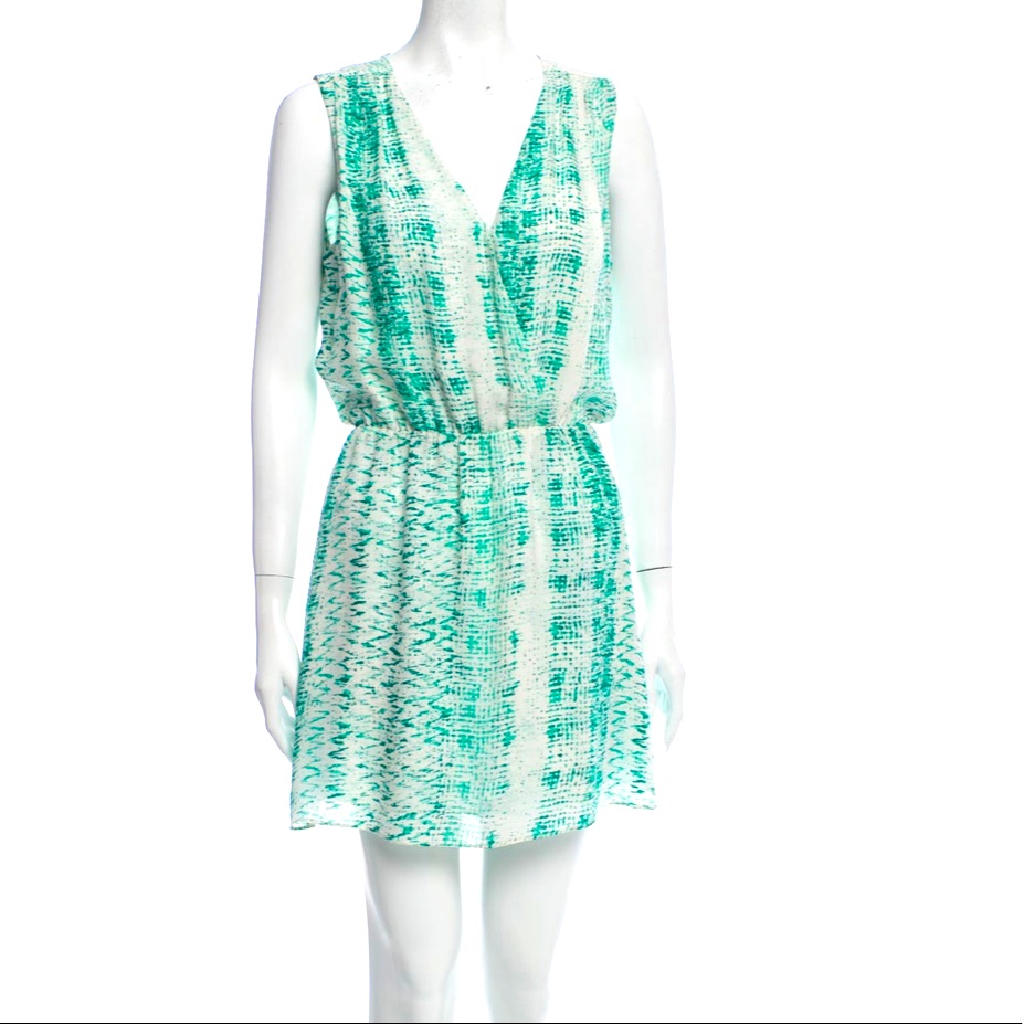Parker Green Mini Dress Xs